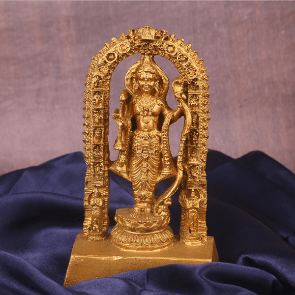 Handcrafted Golden Ram Lalla Shanti Murti | 7.7 Inch | 30% Off