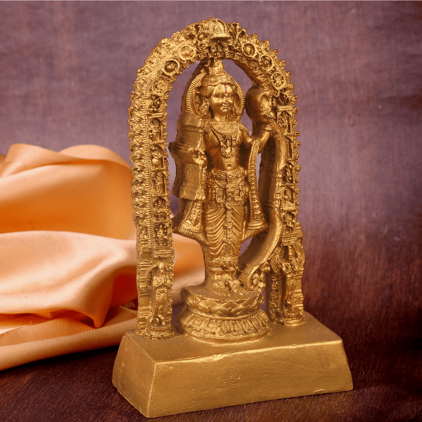 Handcrafted Golden Ram Lalla Shanti Murti | 7.7 Inch | 30% Off