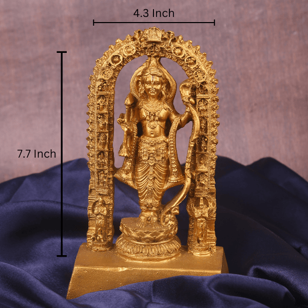 Handcrafted Golden Ram Lalla Shanti Murti | 7.7 Inch | 30% Off