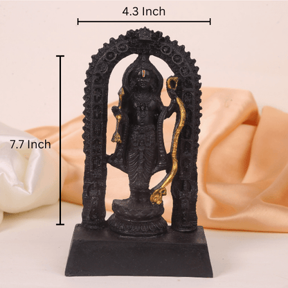 handcrafted black ram lalla shanti murti  measurement